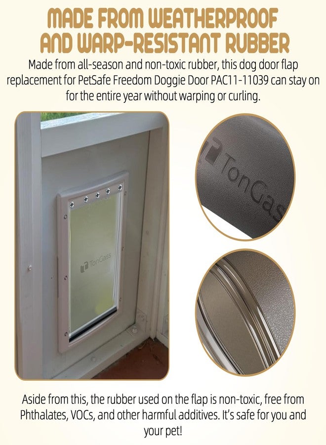 TonGass PAC11-11039 Large Dog Door Flap Replacement Compatible with PetSafe Freedom Dog Doors, 10 1/8"x16 7/8" Pet Door Replacement Flaps with Magnetic Closure, Weather-Proof & Warp-Resistant - 2-Pack - Image 3